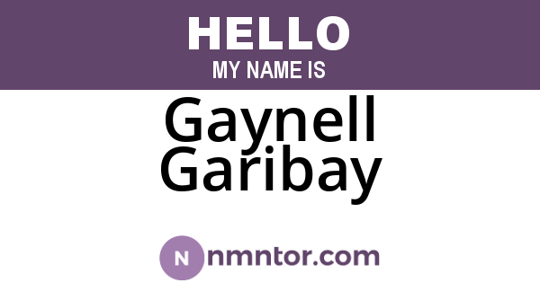 Gaynell Garibay