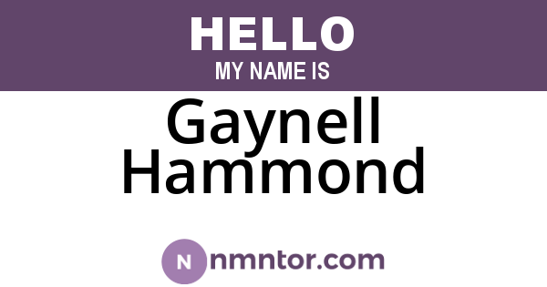 Gaynell Hammond