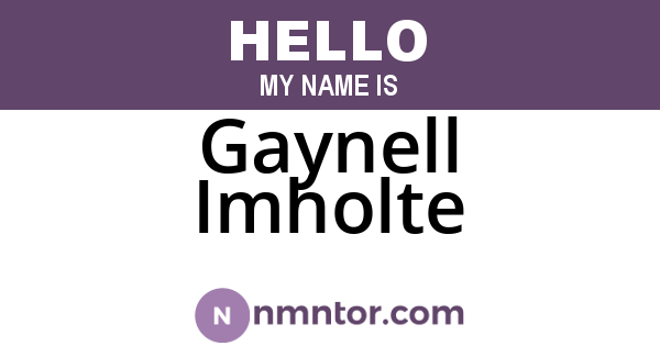 Gaynell Imholte