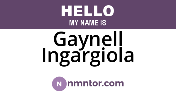 Gaynell Ingargiola