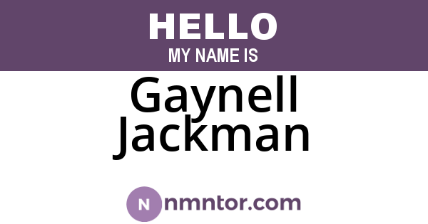 Gaynell Jackman
