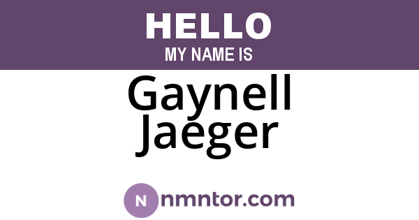 Gaynell Jaeger