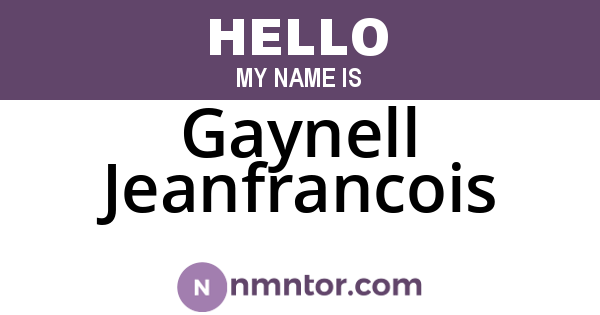 Gaynell Jeanfrancois