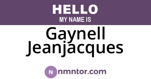 Gaynell Jeanjacques