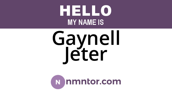 Gaynell Jeter