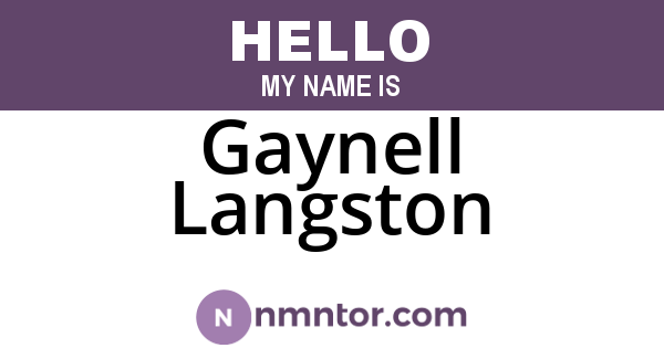 Gaynell Langston