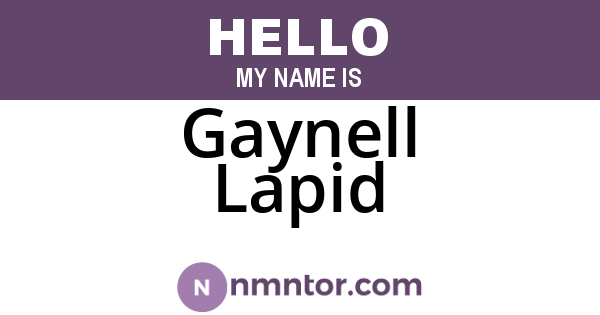 Gaynell Lapid