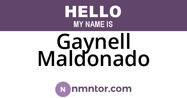 Gaynell Maldonado