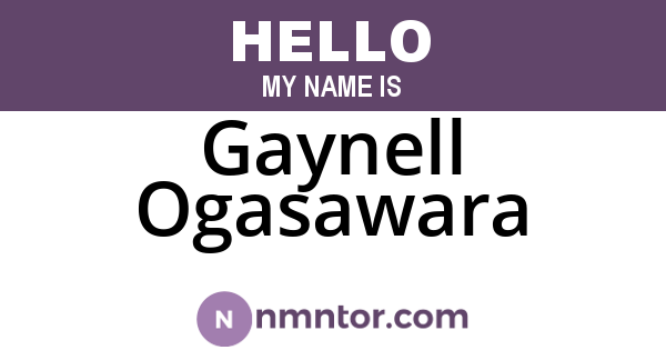 Gaynell Ogasawara