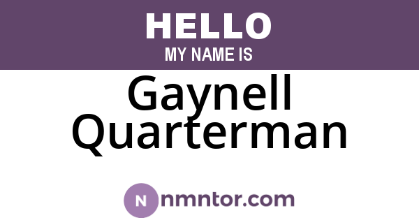 Gaynell Quarterman