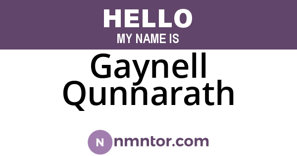Gaynell Qunnarath