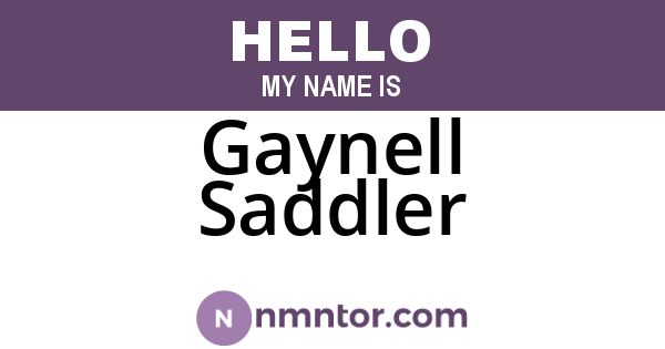 Gaynell Saddler