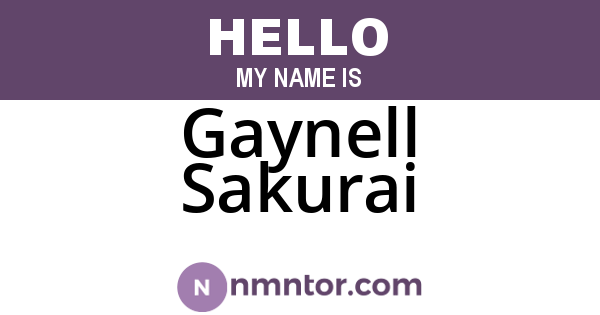 Gaynell Sakurai