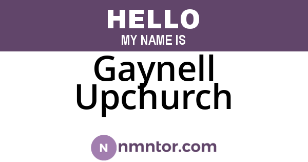 Gaynell Upchurch