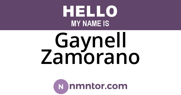 Gaynell Zamorano