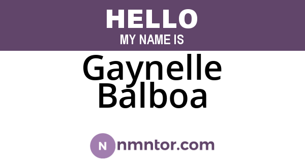 Gaynelle Balboa