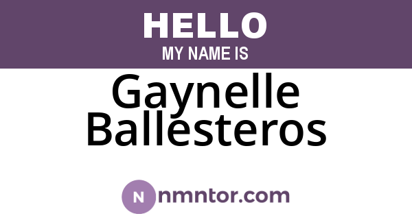 Gaynelle Ballesteros