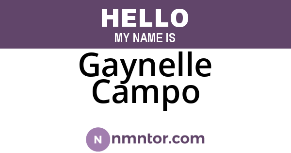 Gaynelle Campo