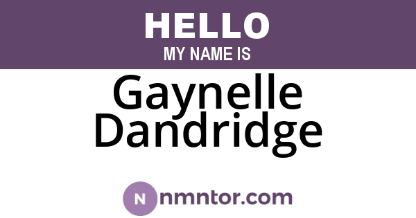 Gaynelle Dandridge