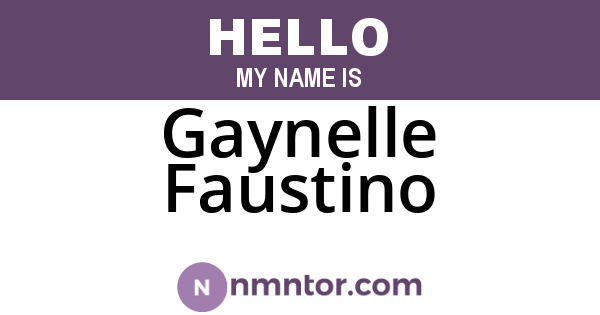 Gaynelle Faustino