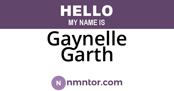 Gaynelle Garth