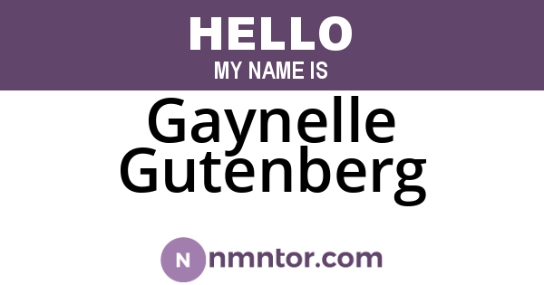 Gaynelle Gutenberg