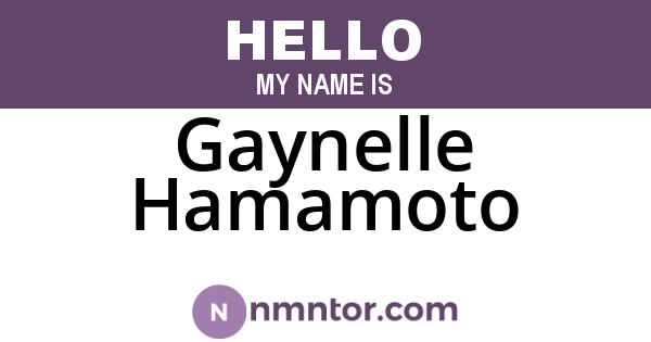 Gaynelle Hamamoto