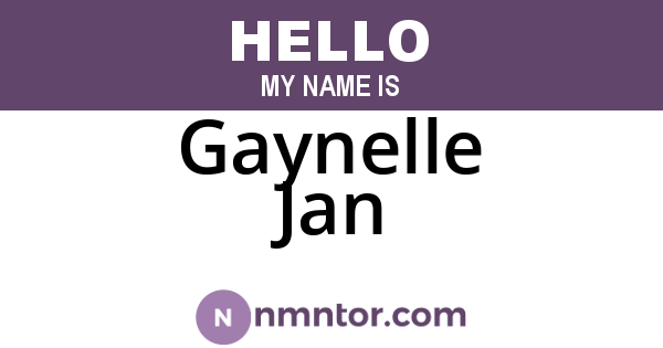 Gaynelle Jan