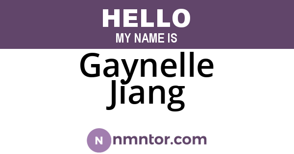 Gaynelle Jiang