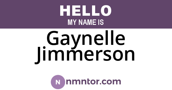 Gaynelle Jimmerson