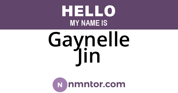 Gaynelle Jin