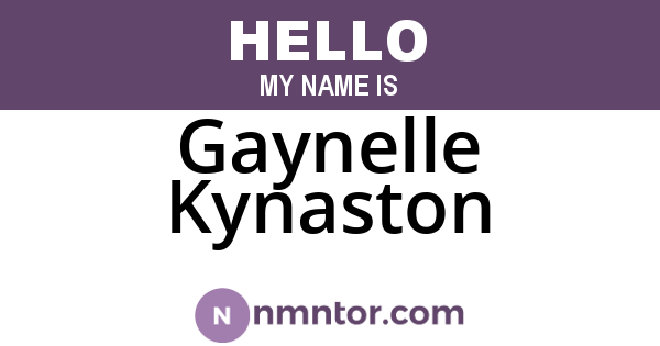 Gaynelle Kynaston