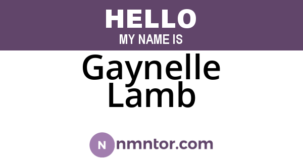 Gaynelle Lamb
