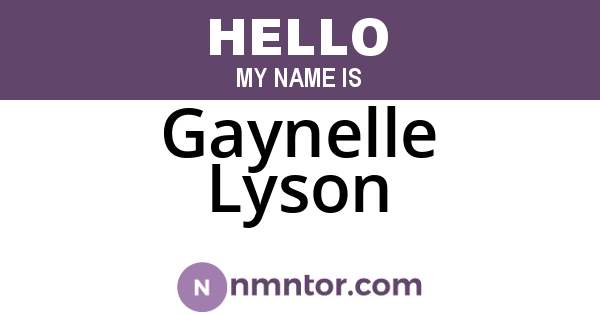 Gaynelle Lyson