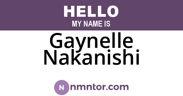 Gaynelle Nakanishi
