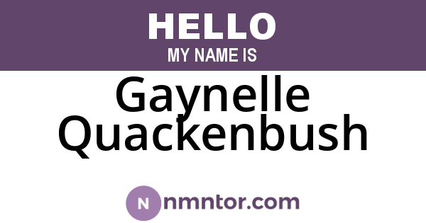 Gaynelle Quackenbush