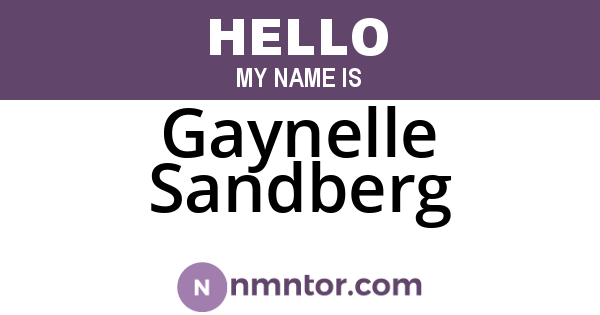 Gaynelle Sandberg
