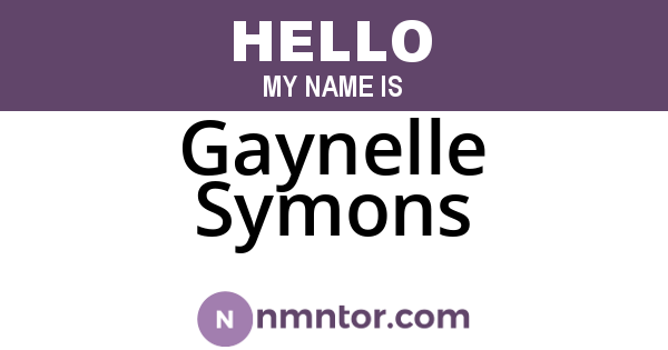 Gaynelle Symons