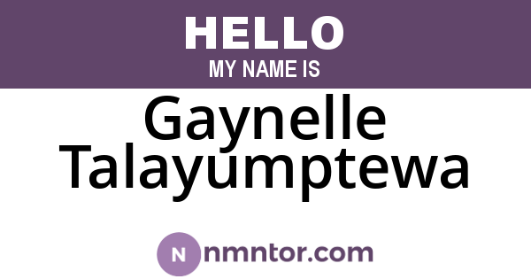 Gaynelle Talayumptewa