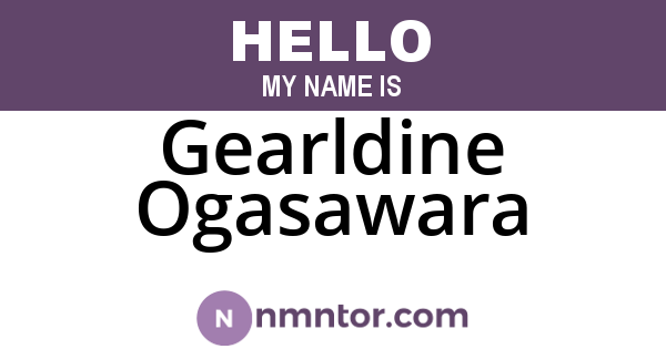 Gearldine Ogasawara