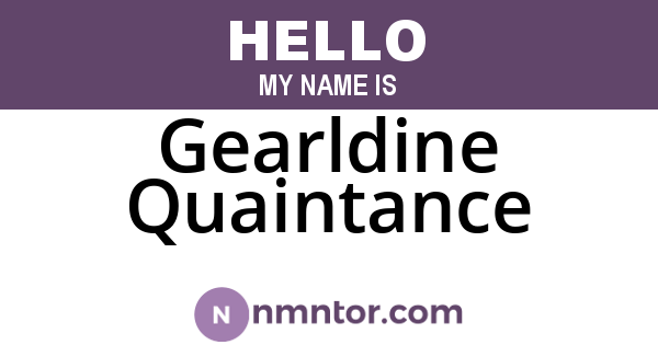 Gearldine Quaintance