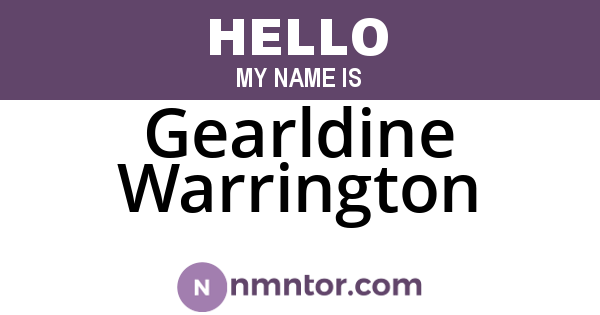 Gearldine Warrington