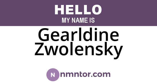 Gearldine Zwolensky