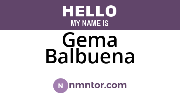 Gema Balbuena