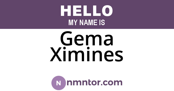 Gema Ximines