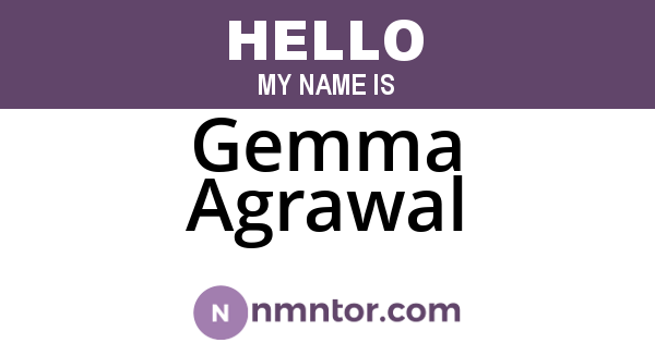 Gemma Agrawal