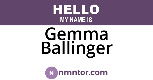 Gemma Ballinger
