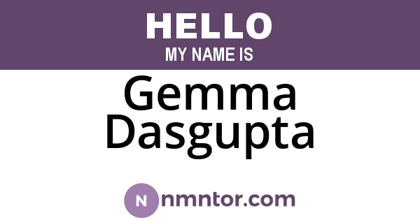 Gemma Dasgupta