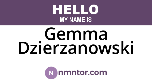 Gemma Dzierzanowski