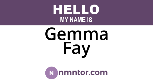 Gemma Fay